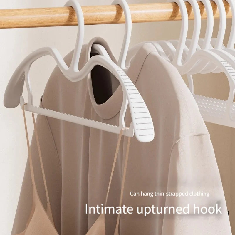 5/15/25/35pcs Wide Shoulder Hangers, Short Neck Non-Slip Mark-Free, Space Saving Closet Organizer for Home Dorm Wardrobe Oasis Select