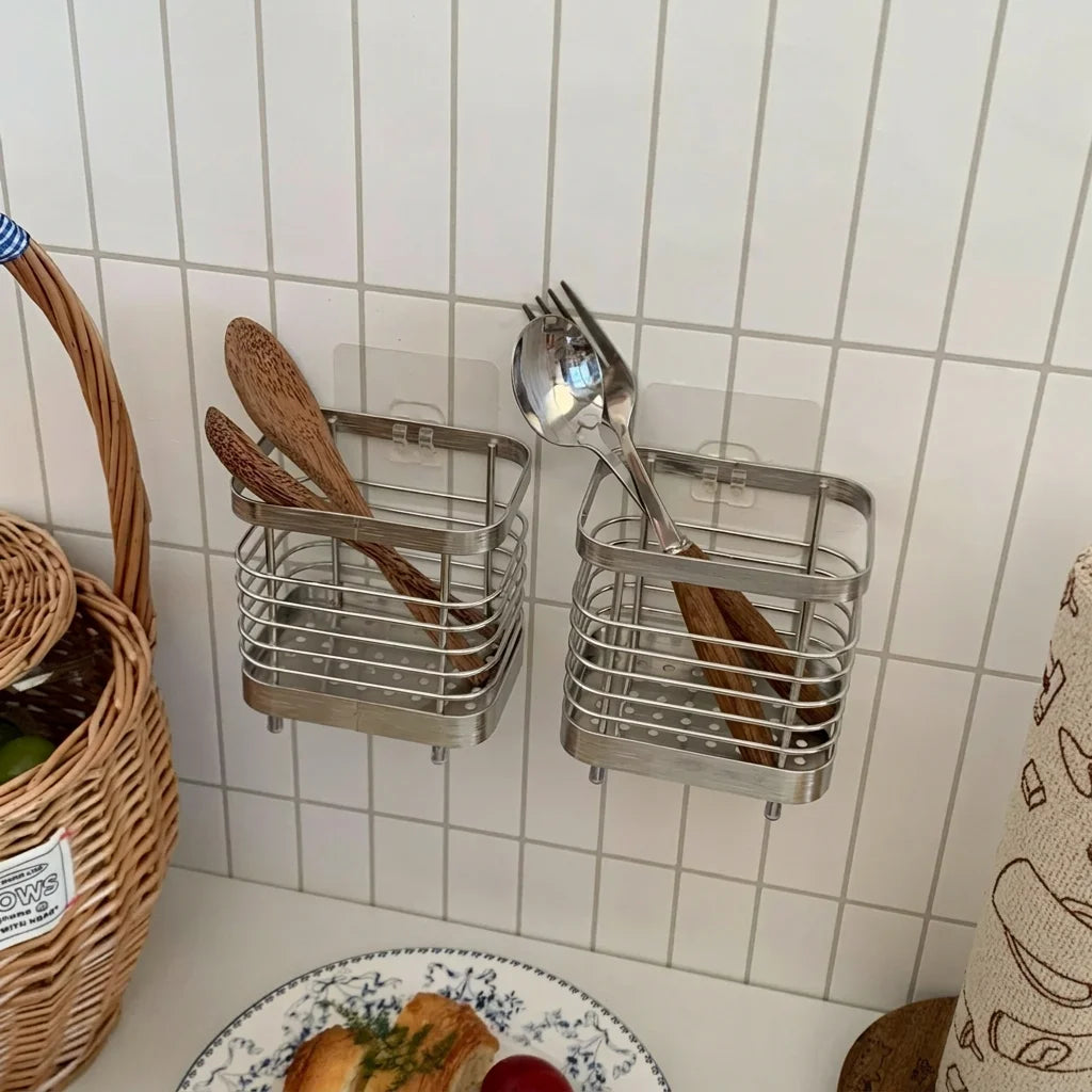 Stainless Steel Utensil Holder & Cutlery Organizer Rack