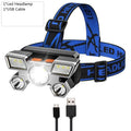Most Powerful LED Headlamp Built-in 18650 Battery Powered 4 Modes USB Charging Headlight Waterproof Head Lamp Oasis Select Package