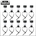 1-10PC Solar Pool Light Hanging LED Cylinder Lamp for Above Ground Pool Outdoor Garden Decoration Waterproof Warm White IP44 Use Oasis Select Black-10PCS