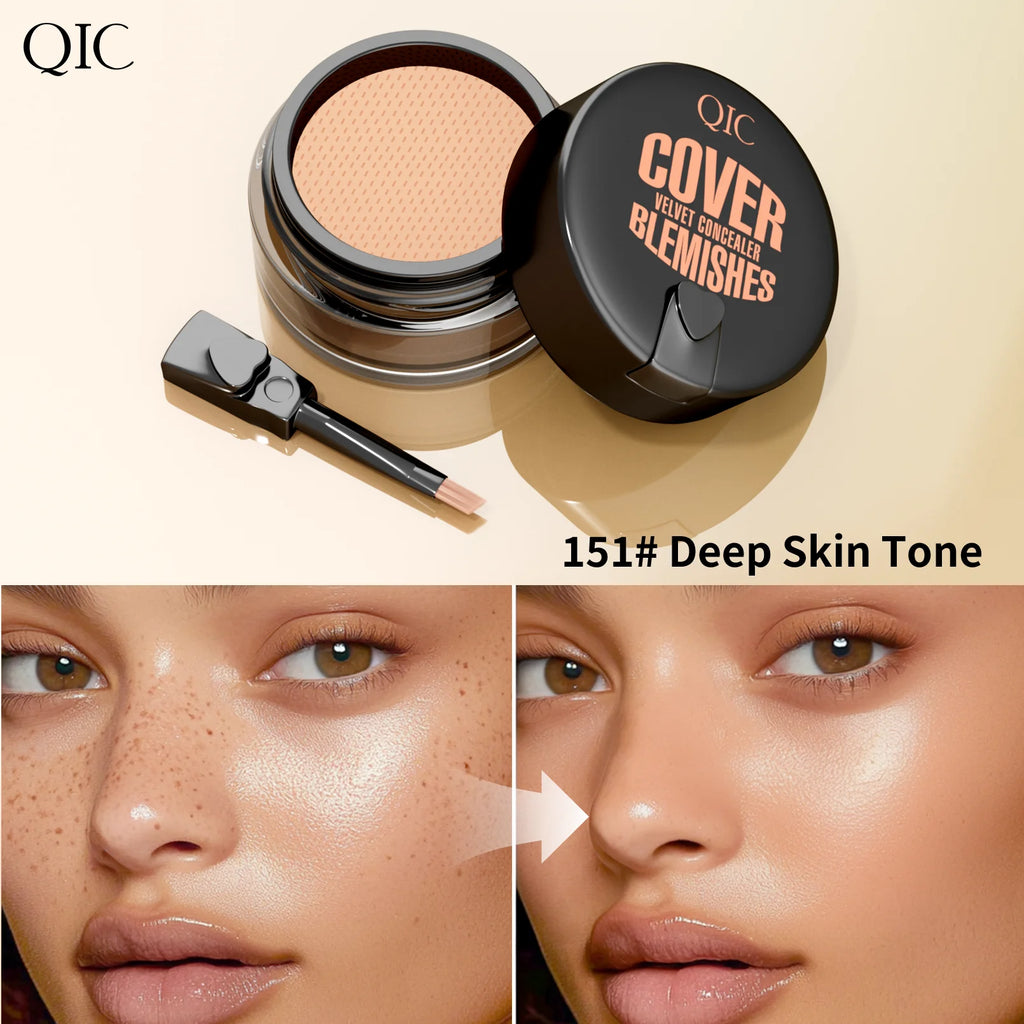 QIC Full Coverage Waterproof Concealer Cream – All Skin Types