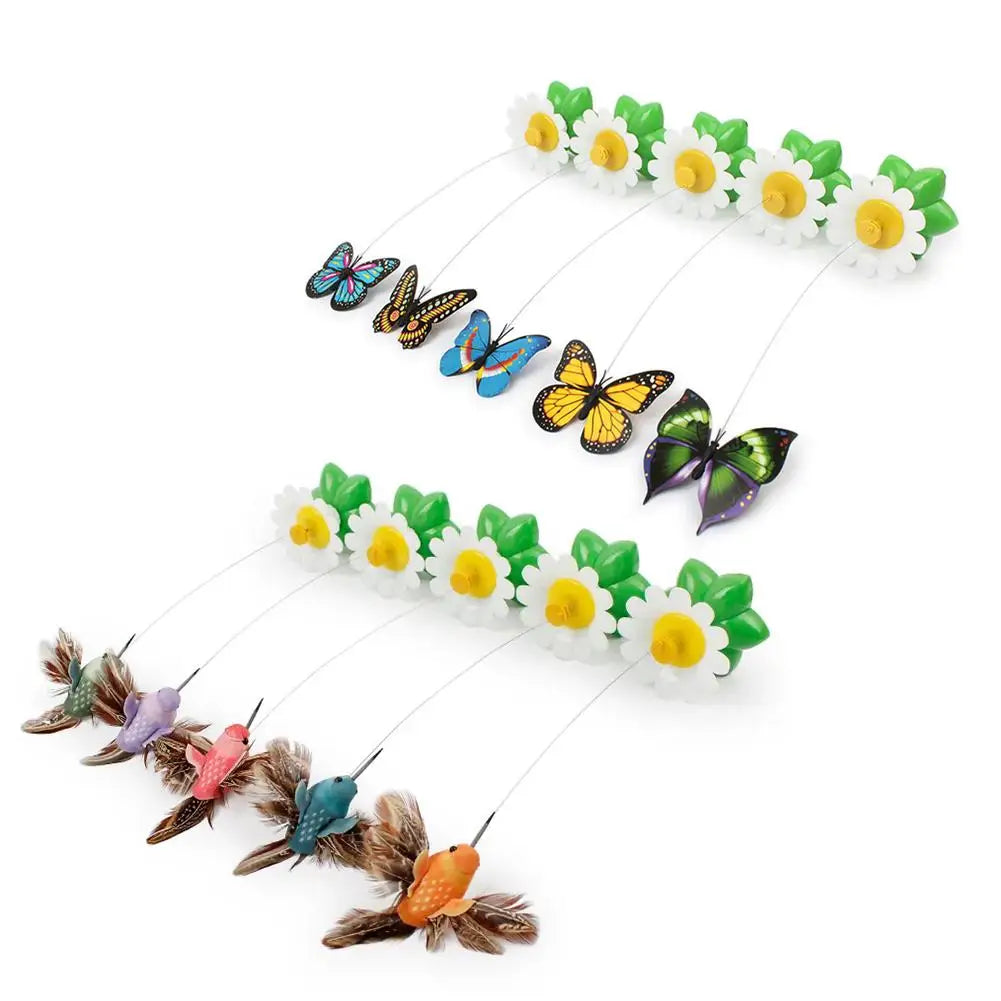 Electric Rotating Butterfly Bird Cat Toy – 360° Auto Spin Interactive Cat Toy Oasis Select