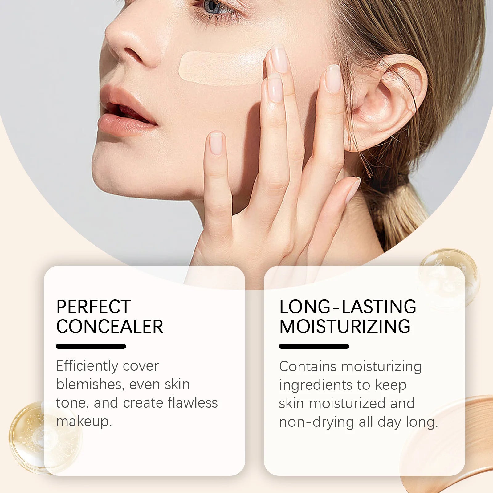 Eelhope 4-in-1 Foundation SPF 50 Full Coverage Concealer Primer Liquid Foundation Oasis Select