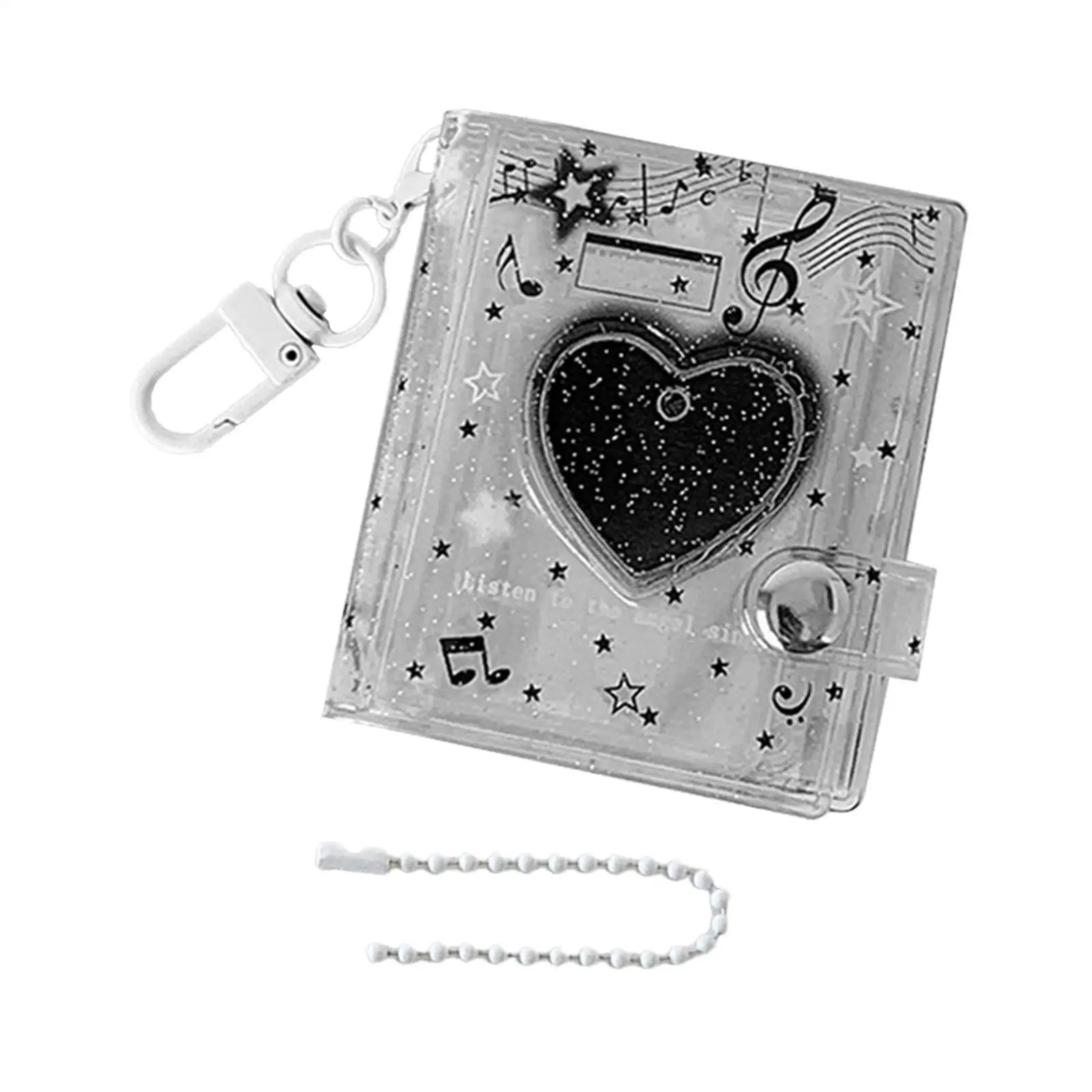 Mini Photo Albums Key Chain Decoration PVC Photos Holder Pockets Accessories For Photos Cards Keychain Pendant Card Holder Oasis Select