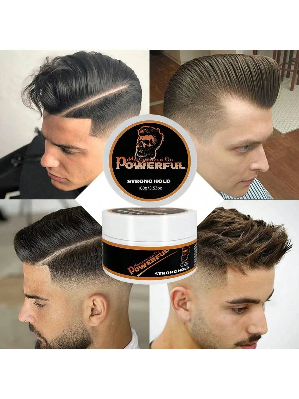 GZE Hair Styling Oil Pomade – Strong Hold & Frizz Control