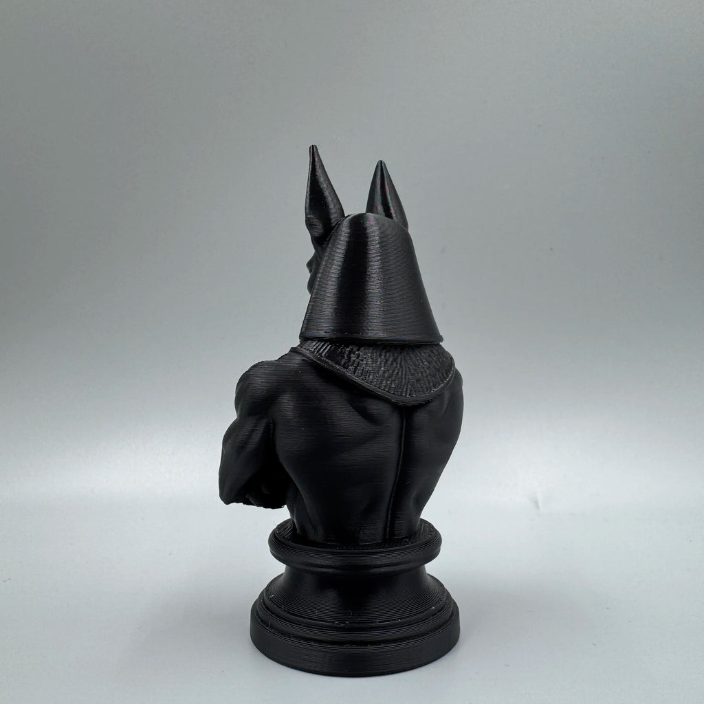 Anubis Bust Figurine 3D Printed Egyptian God Statue Black Jackal Sculpture for Home Decor Collectible Gift Oasis Select