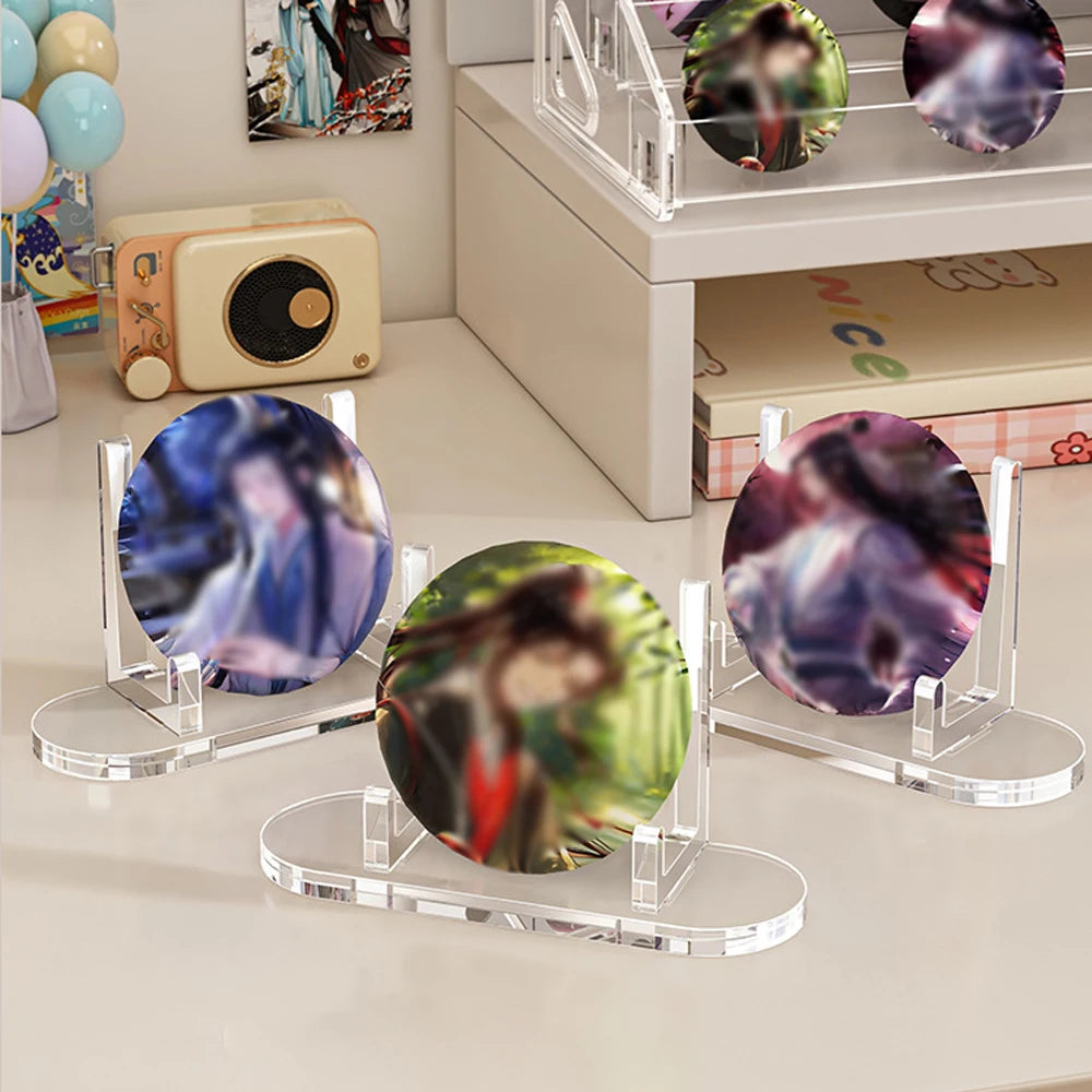 1PC Transparent acrylic badge display holder medals honor storage display stand desktop color paper card storage holder Oasis Select