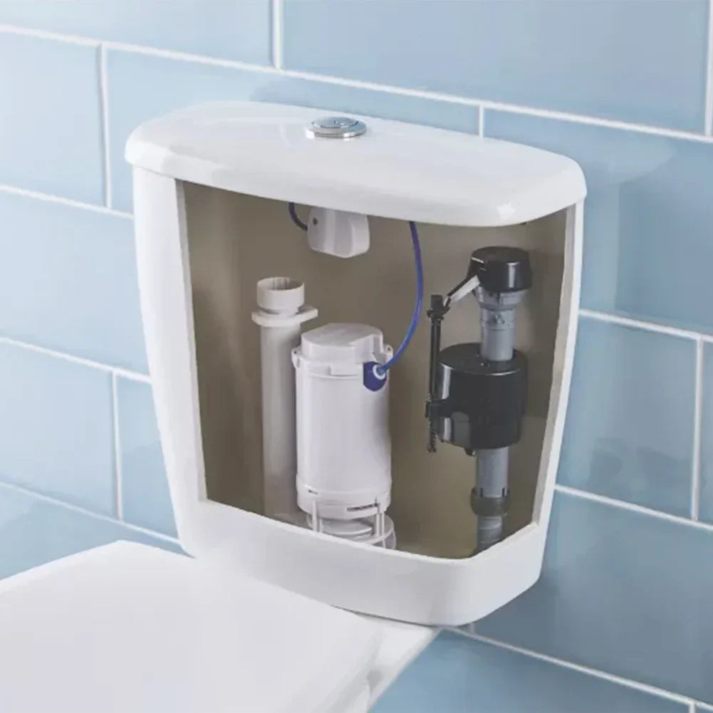 Push Button Dual Flush Valve Length 27.5cm Toilet Cistern White 1pcs Cistern Outlet Dual Flush Valve Practical Oasis Select