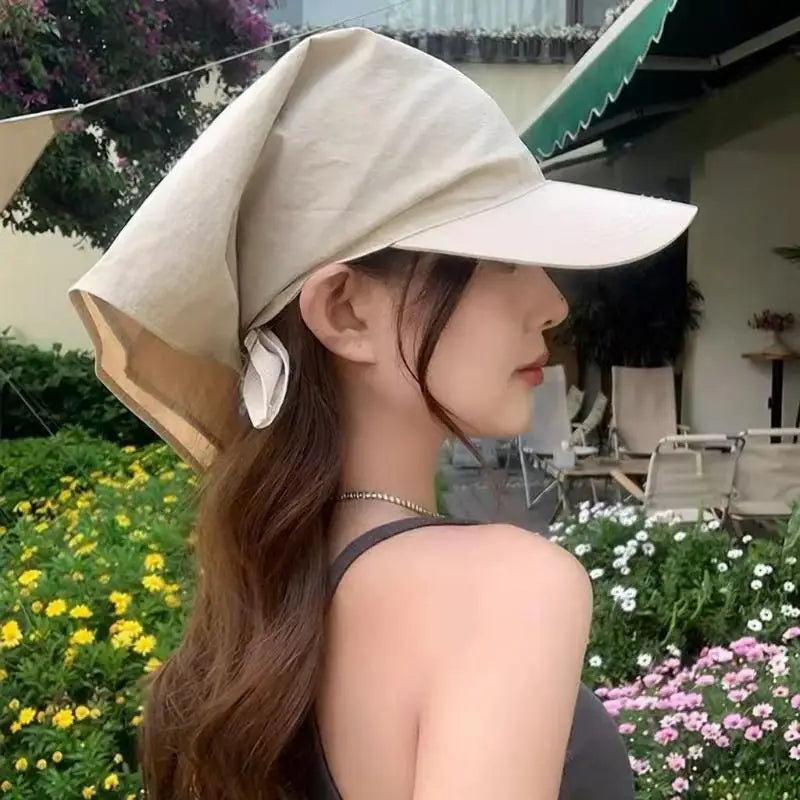 Unisex Outdoor Visor Hat with Adjustable Bandana Headscarf