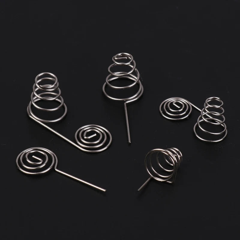 5PCS AAA Battery NIckel Wire Spring AA Battery Negative And Positive Coils Spring Contact Plate DIY Accessories Oasis Select