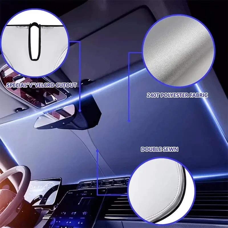 Folding Windscreen Visor Car Front Window Sunshade Cover Sun Shade Windshield New Summer Auto UV Protection Styling Accessories Oasis Select
