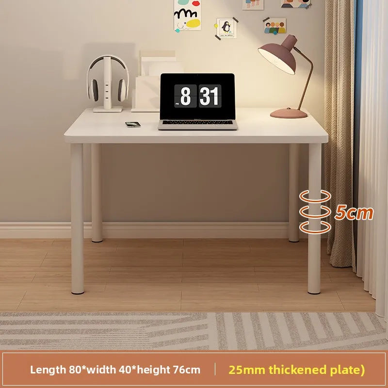 Multi-functional Household Goods Desk Study Table Simple Bedroom Writing Workbench White Office Computer Desk Oasis Select 80 40 74cm White