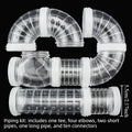 Hamster Maze Play Tube Kit Removable External Pipeline Tunnel DIY Cage Accessories for Small Rodent Activity Oasis Select White