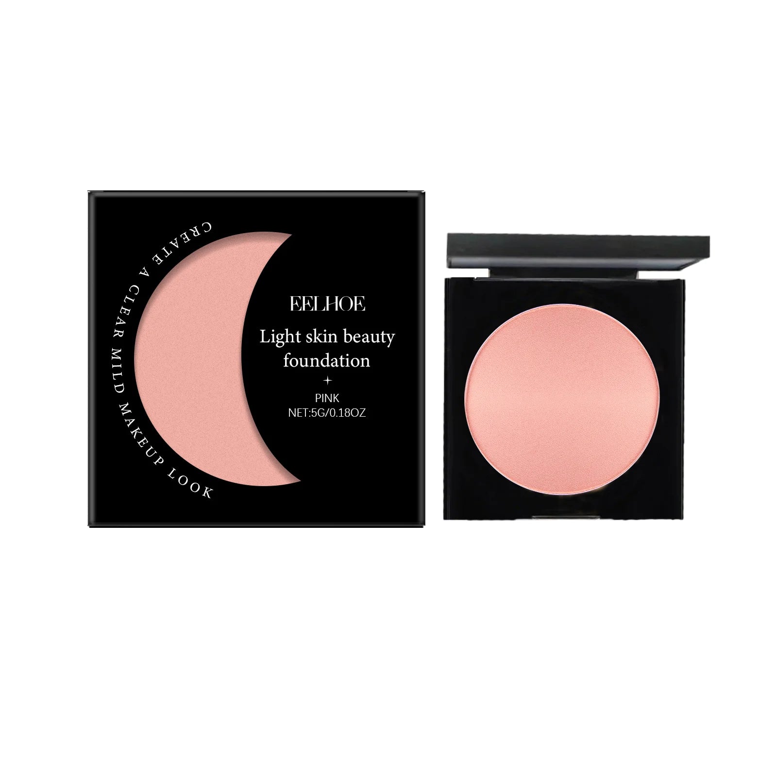 EELHOE Foundation Powder Long Lasting Waterproof Even Skin Tone Natural Flawless Makeup Concealer Lightweight Compact Foundation Oasis Select Pink