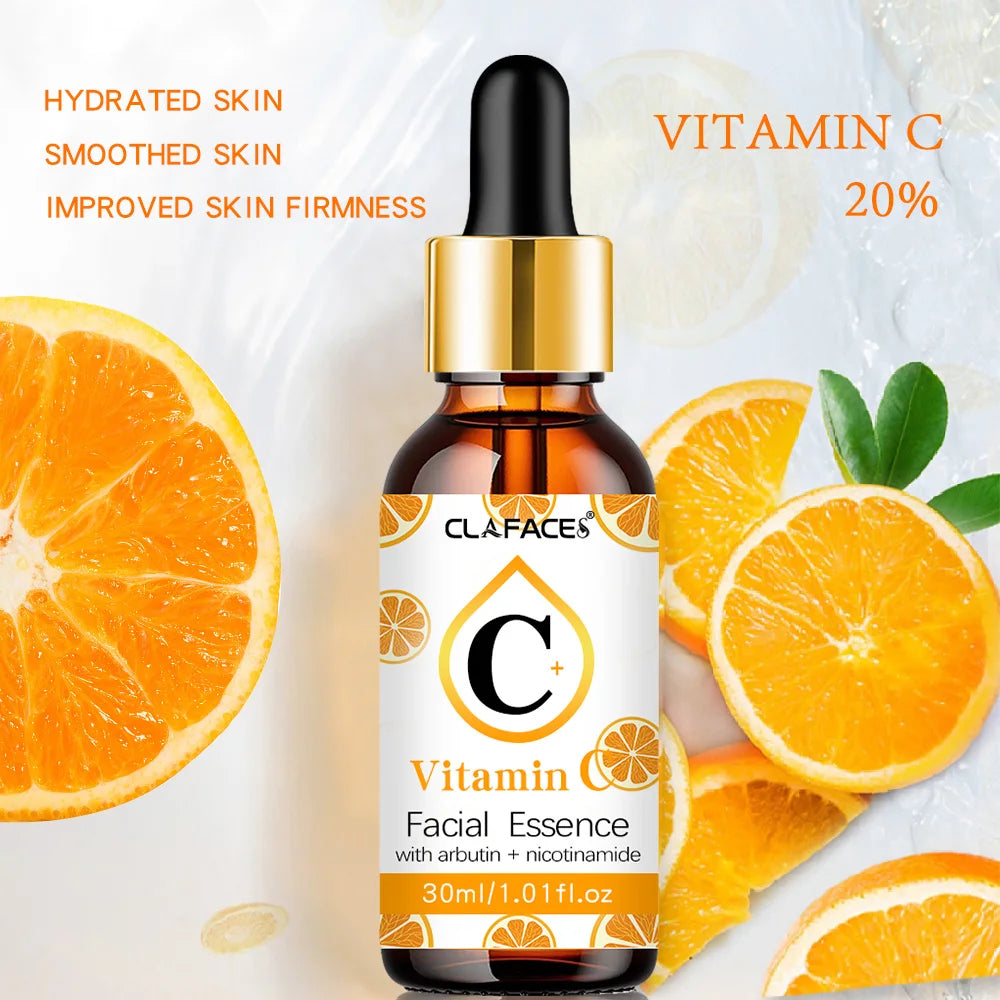 Vitamin C essence removes dark spots, whitens, moisturizes, resists aging, wrinkles and tightens skin care cosmetics 30ml Oasis Select