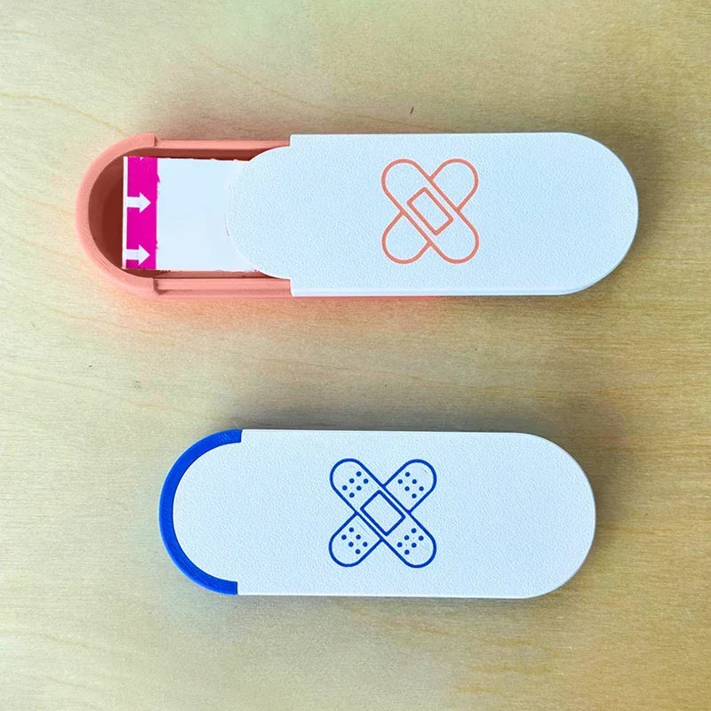 Portable Cute Band-Aid Storage Box Sliding Toothpicks Swabs Dental Flossers Organizer for Home Office Travel Essentials Oasis Select
