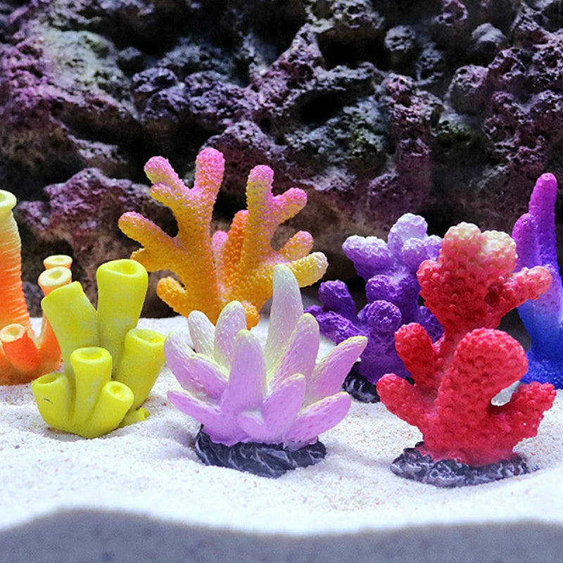 Artificial Coral Fish Tank Decoration Emulates Starfish Resin Reef Landscape Aquarium Decoration Craft Tabletop Decoration Oasis Select