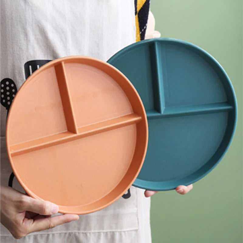 Eco Wheat Straw 3-Section Divided Dinner Plate – BPA Free Divided Dinner Plate Oasis Select