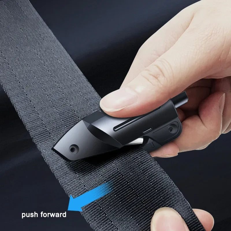 2-in-1 Car Seat Belt Cutter Knife Emergency Car Window Breaker Safety Hammer Multifunction Lifesaving Tool Escape Device Oasis Select