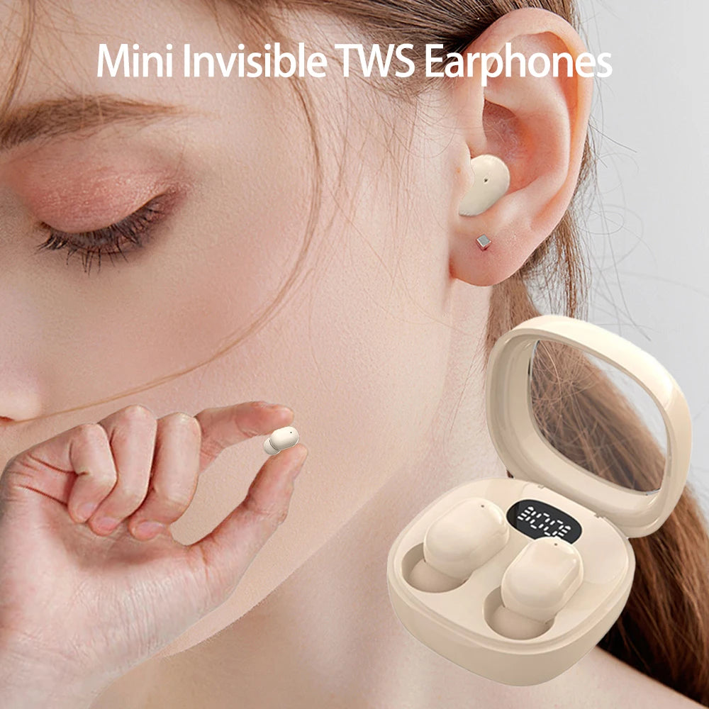 VIKEFON Bluetooth 5.3 Earphones Mini Headphones TWS Wireless Earbuds HIFI Stereo Noise Reduction Heasets with Microphones Oasis Select