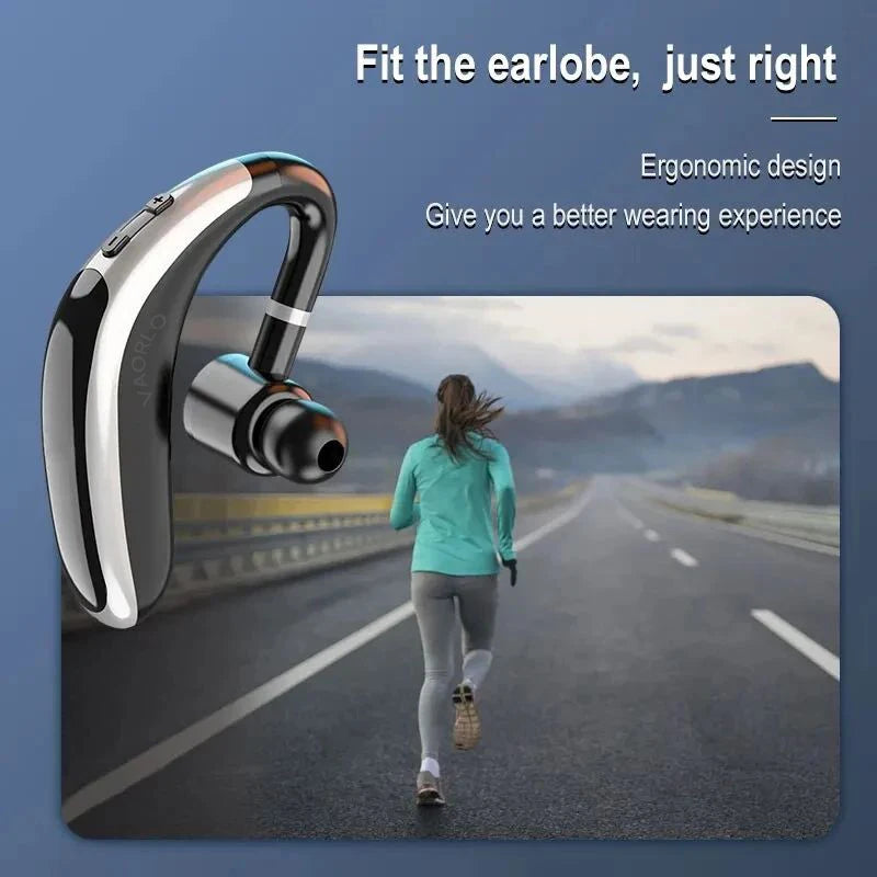 VAORLO Wireless Bluetooth Headset With HD MIC Earphone 180° Rotatio Left/Right Ear Universal For Business Sport Music Driver Car Oasis Select