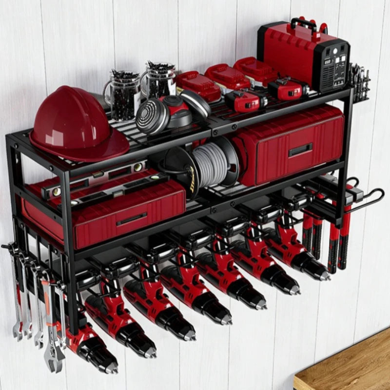 Electric tool storage rack Folding laminate Hardware tool storage rack Wall hanging Handheld electric drill rack Oasis Select