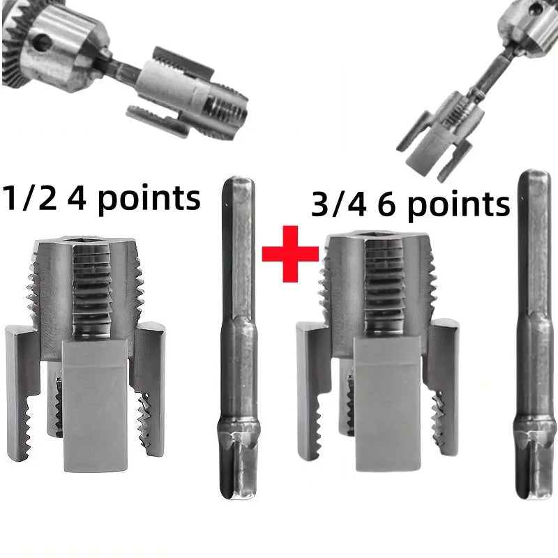 Zimir 1/2" & 3/4" PPR Pipe Tap – Alloy Steel, Anti-Corrosion Pipe Threading Tap Oasis Select 4 points6point 2pcs