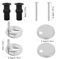 Toilet Cover Hinge Kit Parts Replacement Steel + Rubber 47mm/55mm Convenient Design Easy Installation Brand New Oasis Select 5.5cm