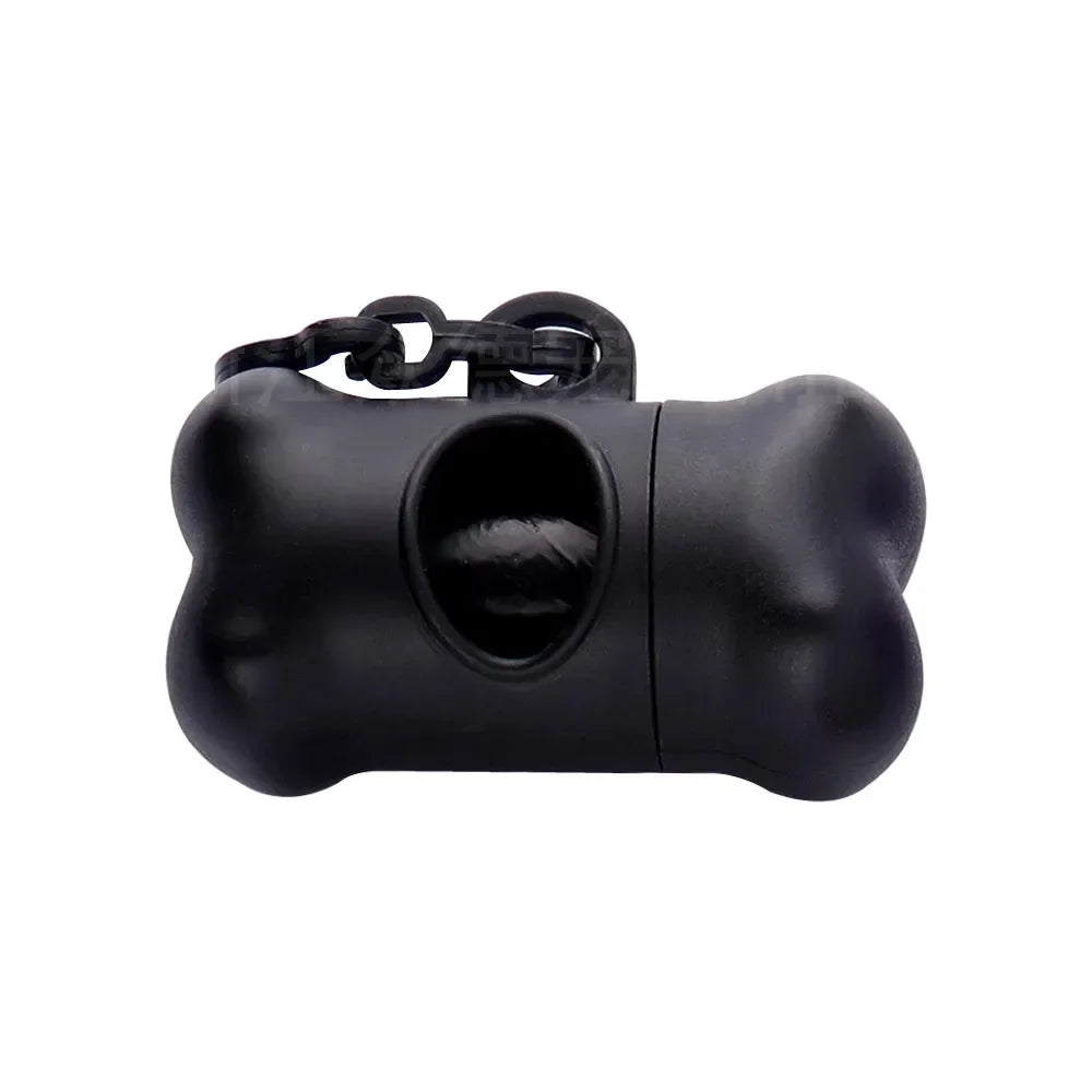 1pc Bone Shaped Bag Dispenser Disposable Pet Dog Waste Bag Holder Plastic Garbage Bag Case Carrier Disposal Poop Bag Dispenser Oasis Select black