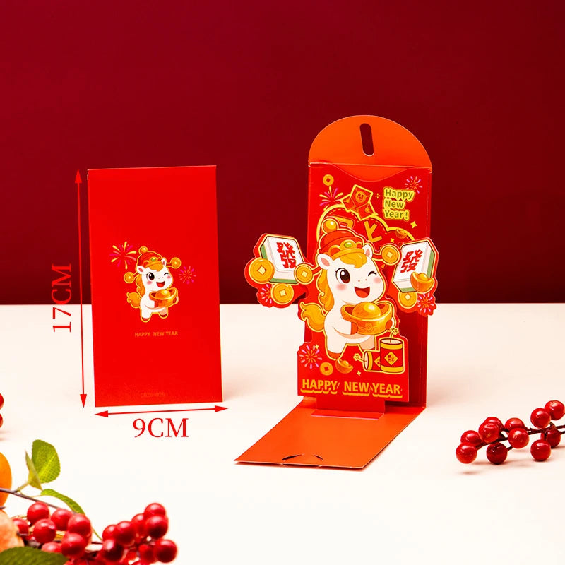 Chinese New Year Red Envelopes Red Pocket Year Of Horse Lucky Money Pockets Spring Festival Gift New Year Eve Hongbao Oasis Select A2