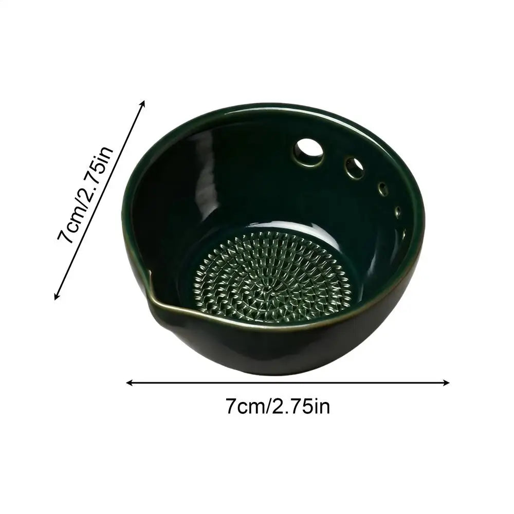 Garlic Grater Dish 2 in 1 Resin Small Grinder Garlic Plate Grater Vegetable Chopper for Ginger Vegetable Kale Thyme Basil Oasis Select Cyan Blue