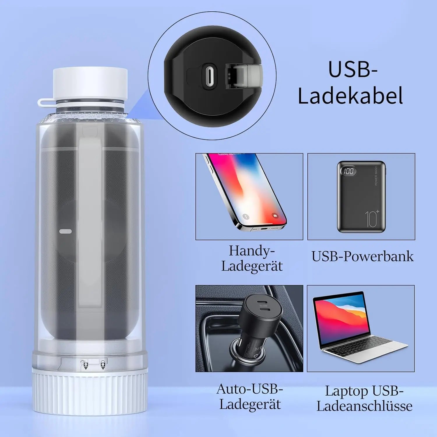 Portable Bidet for Travel, USB Rechargeable Electric Travel Bidet Sprayer Waterproof Handheld Bidet for Women Men Baby Cleaning Oasis Select
