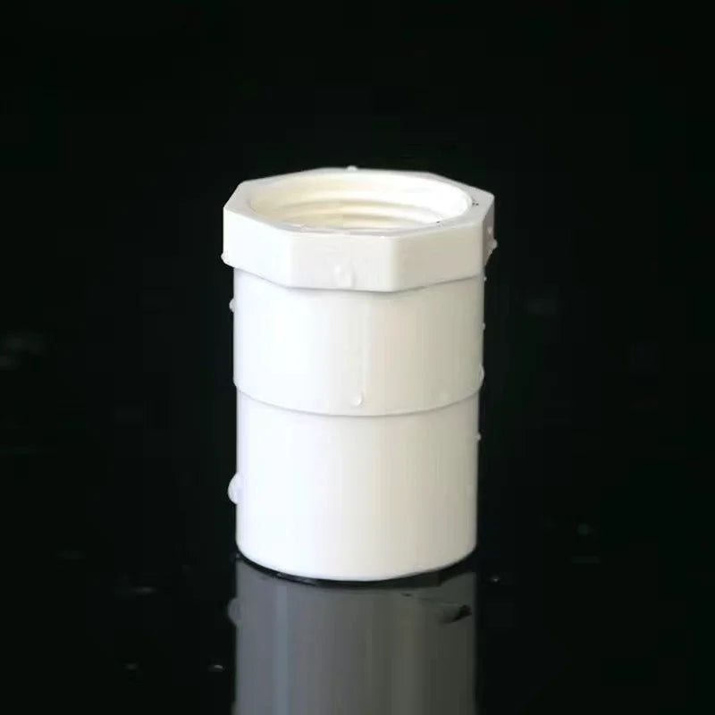 2Pcs White PVC Straight Connector for Garden Irrigation Water Supply Pipe Joint Male and Female Thread 1/2 "1.5" Oasis Select 32mm white 2 pcs