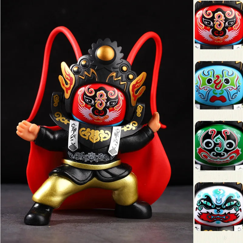 Sichuan Opera Face Changing doll Sichuan Opera facial makeup frosted face changing doll Chinese style handicraft opera doll Oasis Select 12-Four face