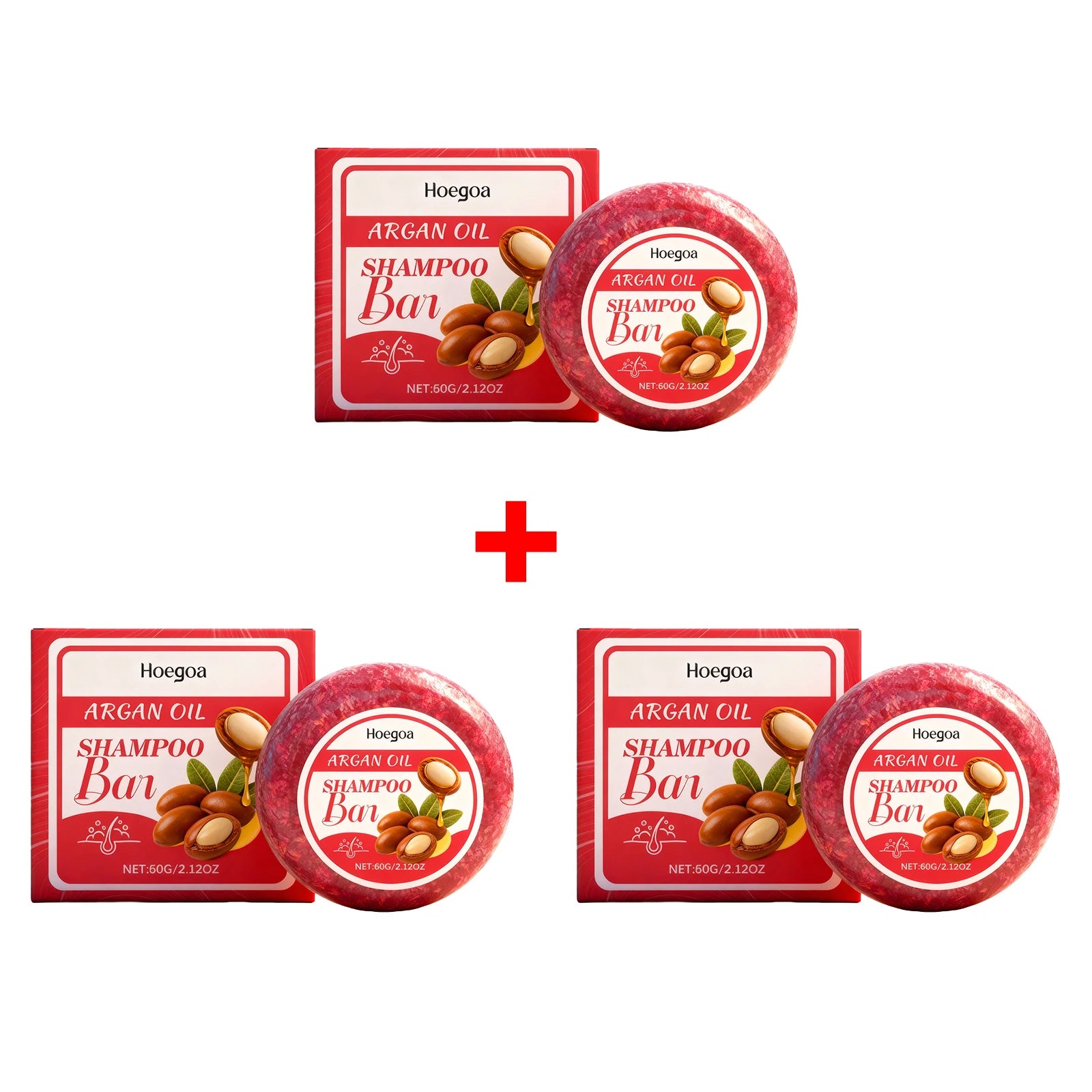 Argan Oil Shampoo Bar Gently Clean the Scalp Anti Hair Loss Oil Control Refreshing Strengthen Hair Roots Reduce Hair Split Ends Oasis Select 3pcs