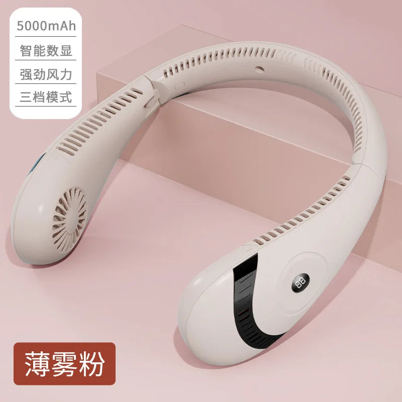 URGGU Bladeless Neck Fan 5000mAh Foldable USB Rechargeable