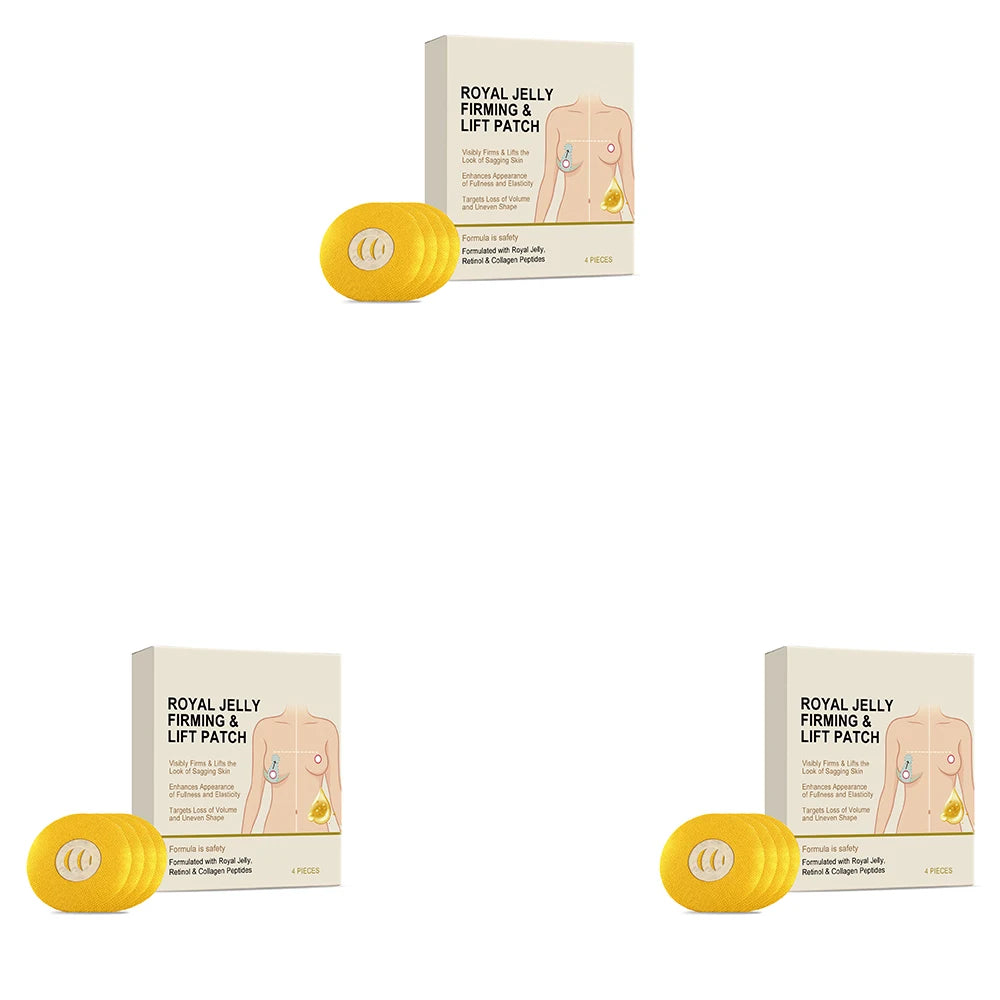 Firming Breast Patches – Royal Jelly, Retinol & Collagen | 4-Pack Firming Body Patches Oasis Select 3boxed
