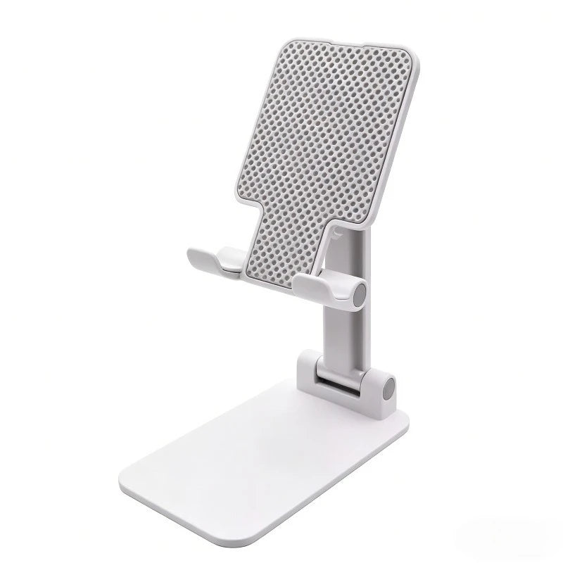 1pc Adjustable Desktop Phone Stand, Universal Tablet Holder for IPhone IPad, Mobile Cell Phone Stand for Desk Phone Stand, Home Oasis Select WHITE