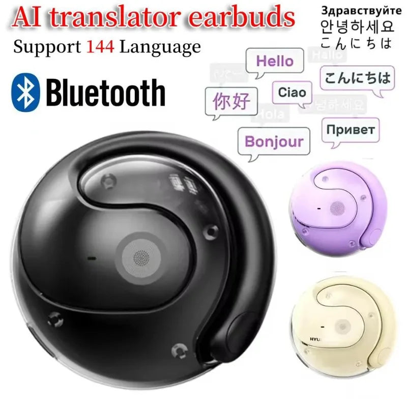 AI Translator Earbuds Real-Time Translators Headphones 144 Languages voice translator Wireless Bluetooth Earphones For Travel Oasis Select