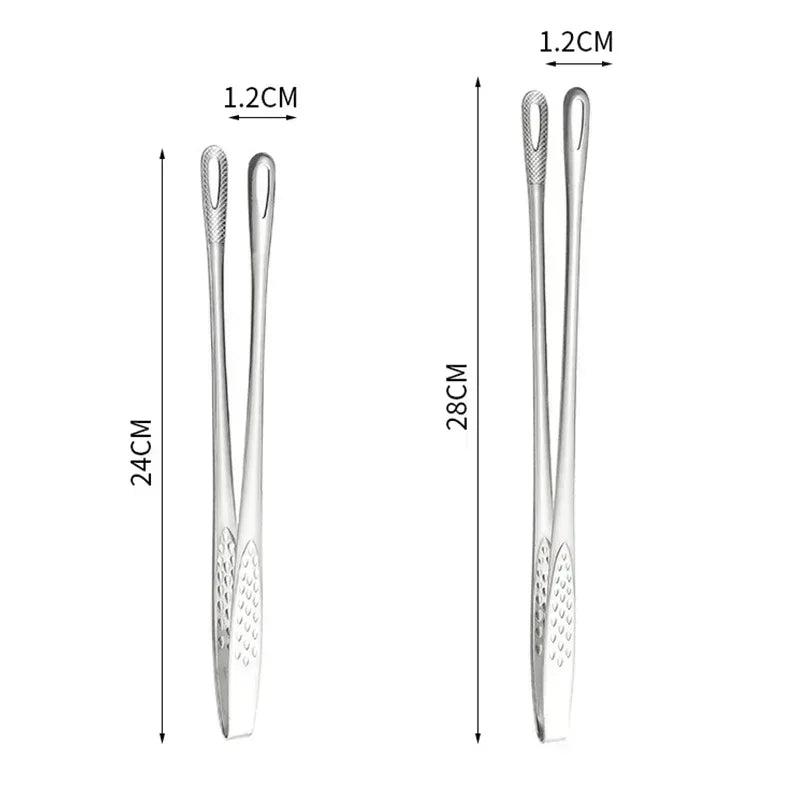 Economic Kitchen Tongs Stainless Steel Barbecue Tongs Clip BBQ Grill Meat Tongs Cooking Tweezers for Food Utensils Kitchen Tools Oasis Select