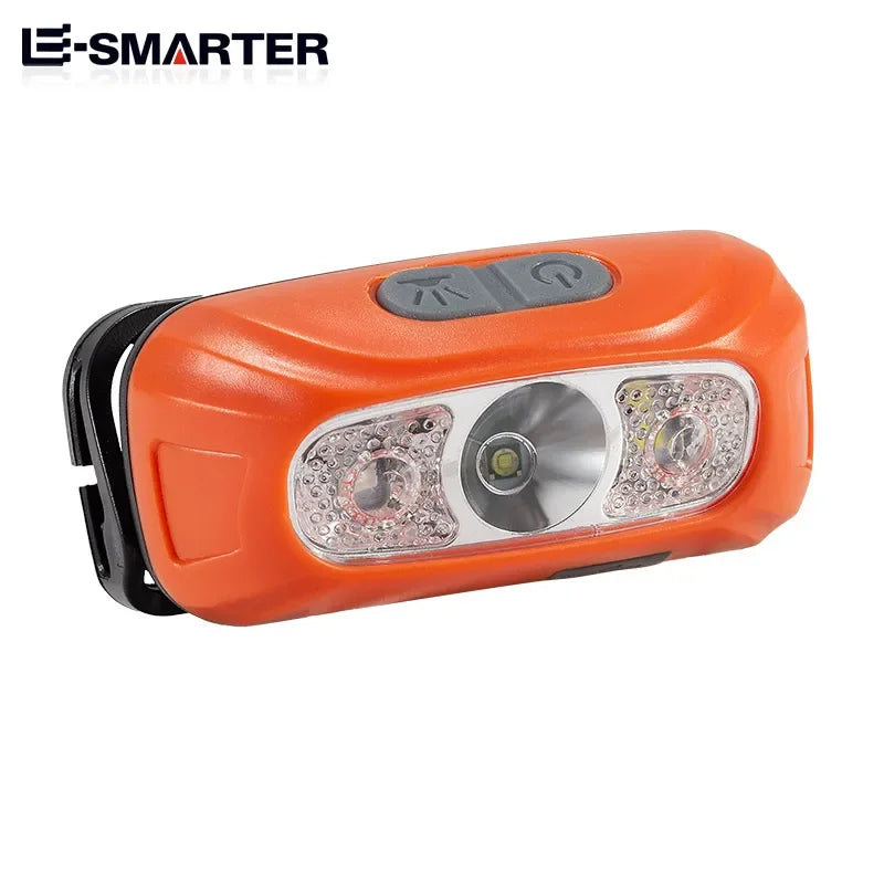 USB Head Flashlight COB LED Head Light Torch Mini Rechargeable Powerful Sensor Headlamp Fishing Camping Headlights Front Lantern Oasis Select