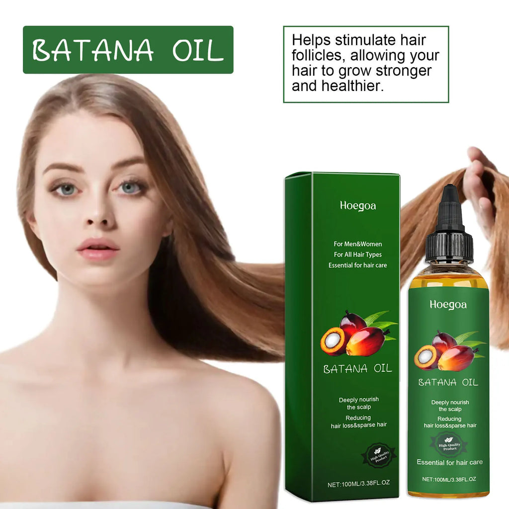 Batana Nourishing Hair Oil Hair Strengthen Repair Split Ends Damage Increase Hair Thickness Smoothness Dense Hair Essential Oil Oasis Select