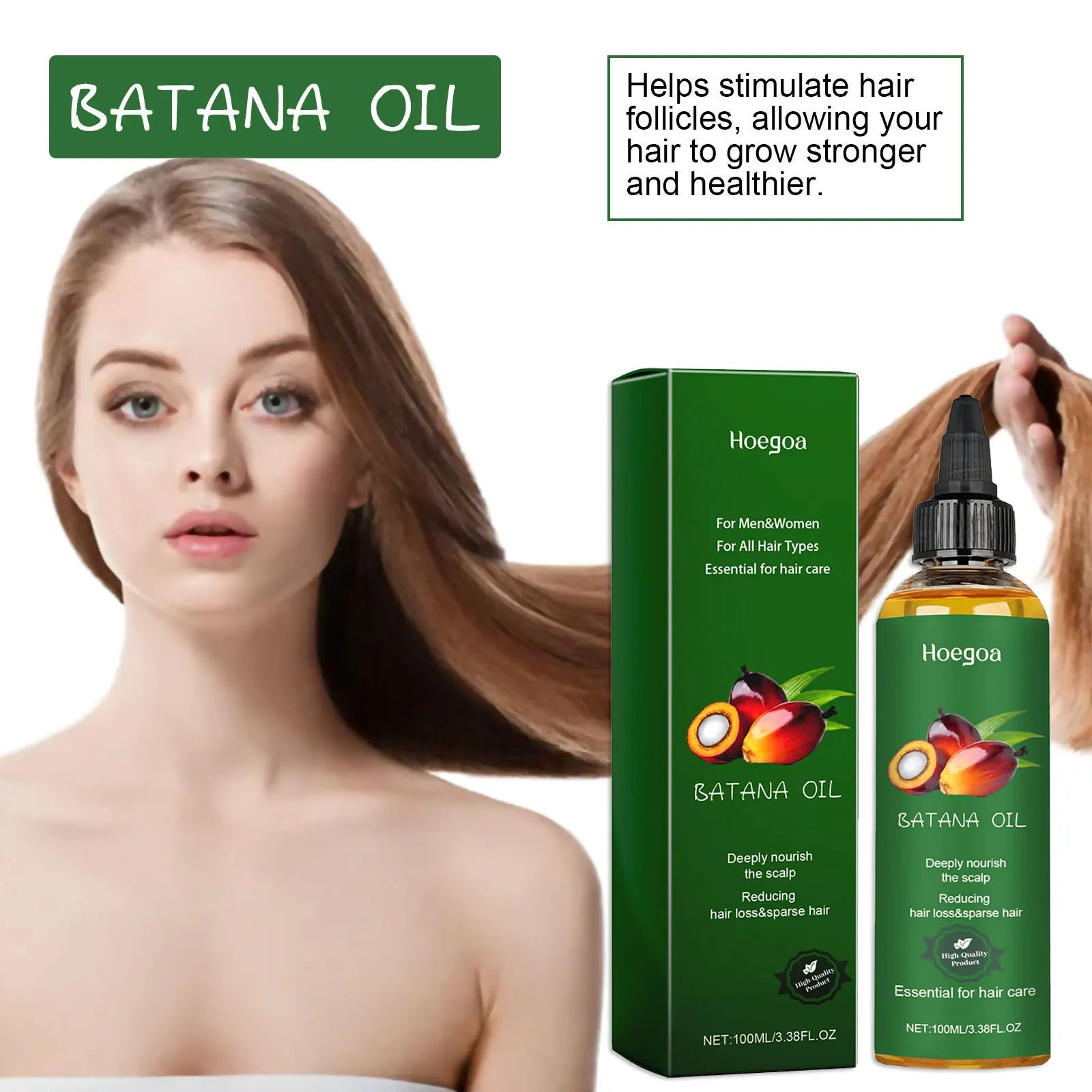Batana Nourishing Hair Oil Strengthen Repair Split Ends Damage