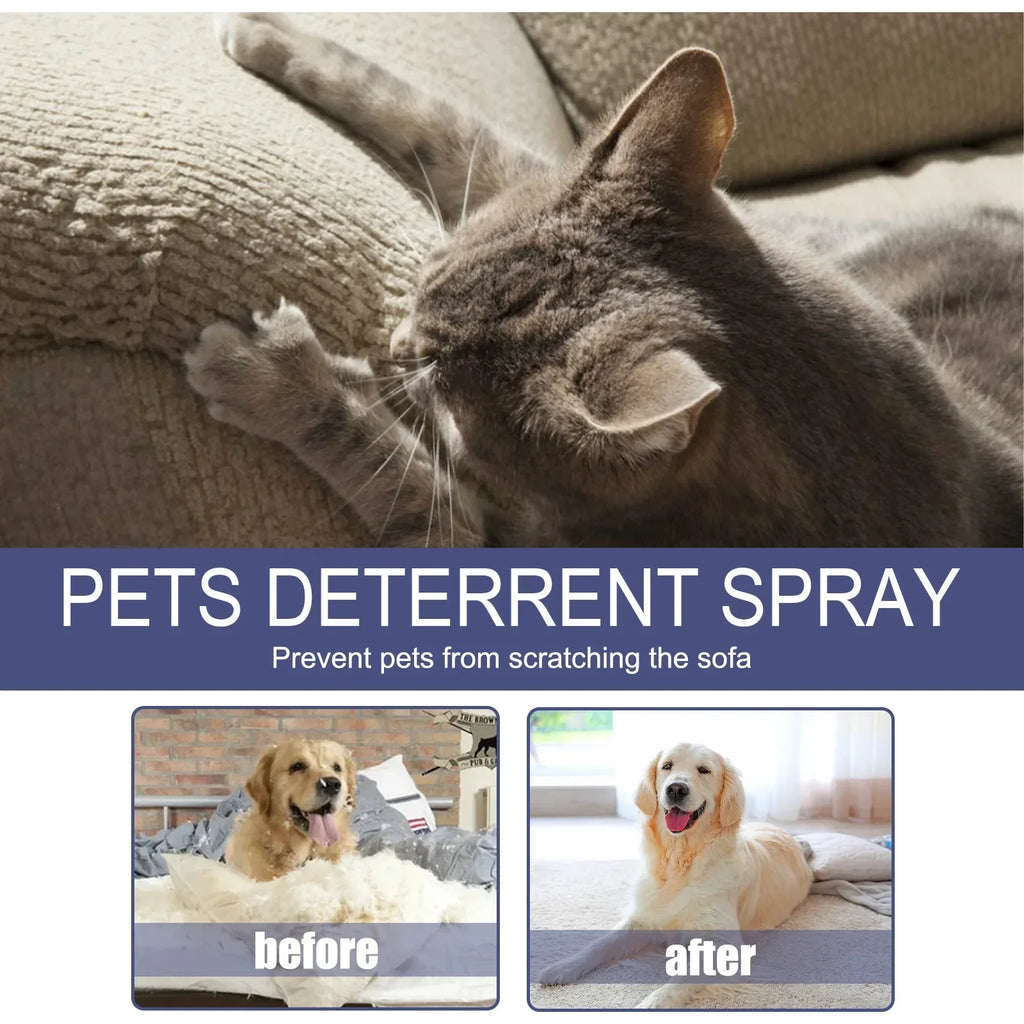 50ml Cat Scratch Deterrent Spray Natural Scratching Training Aid Spray No Stimulation Orange Fragrance Sofa Furniture Protectors Oasis Select