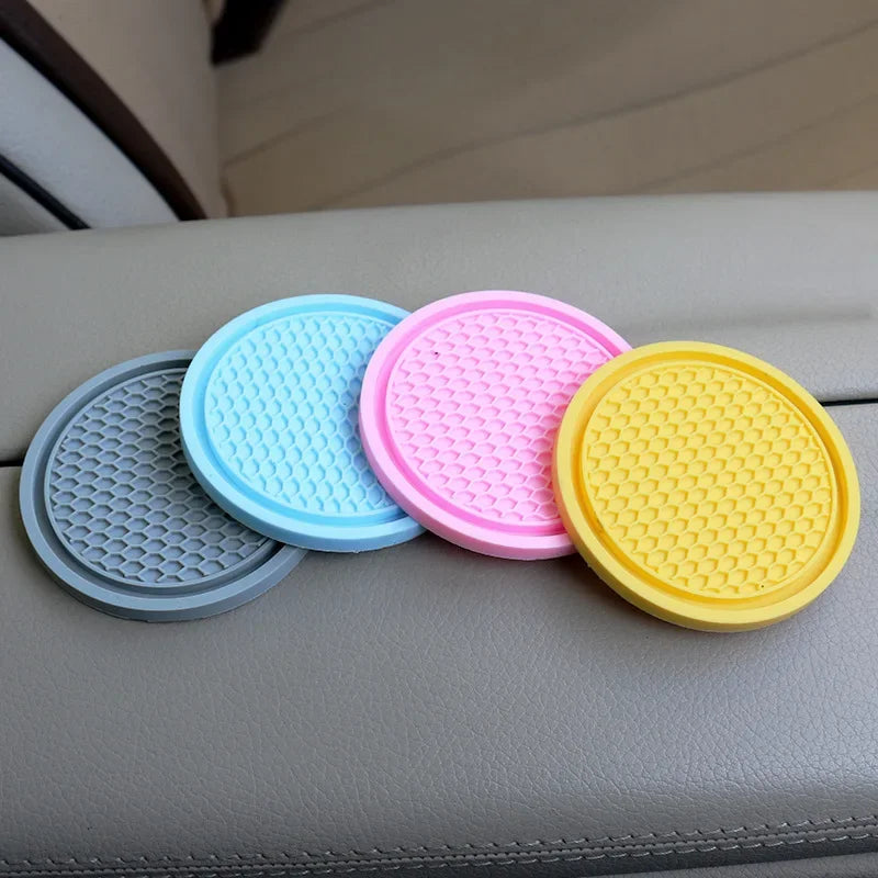 1/2 pcs/set black car auto cup holder anti slip insert coasters pads interior accessories universal fits perfectly for most cups Oasis Select