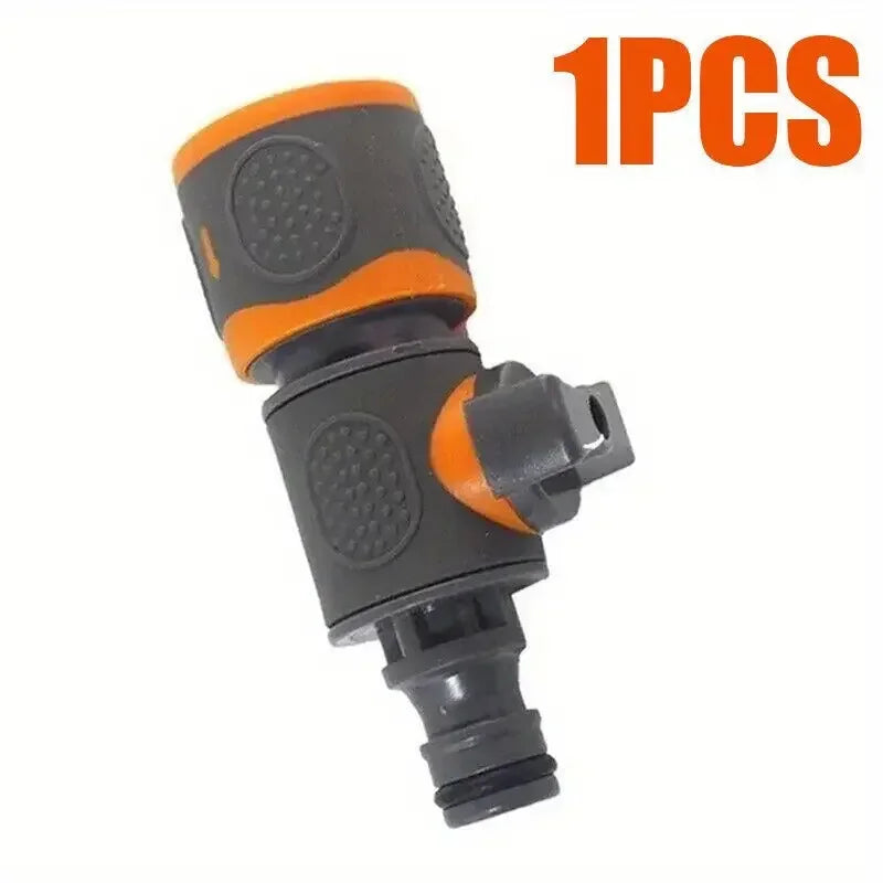 Quick Connect Garden Hose Adapter with Shut-Off Valve - Fit for 1/2", 3/8", 1/4", & 3/4" Hoses Ideal for Lawns Gardens Car Wash Oasis Select SGLJQ-1PCS