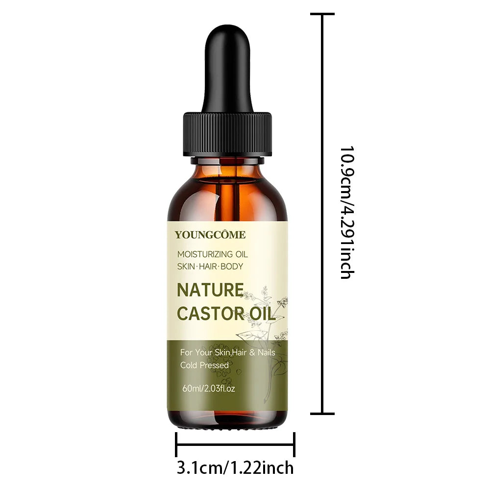 Organic Black Castor Oil – Hair, Skin & Body Moisturizer Castor Hair & Body Oil Oasis Select 60ML