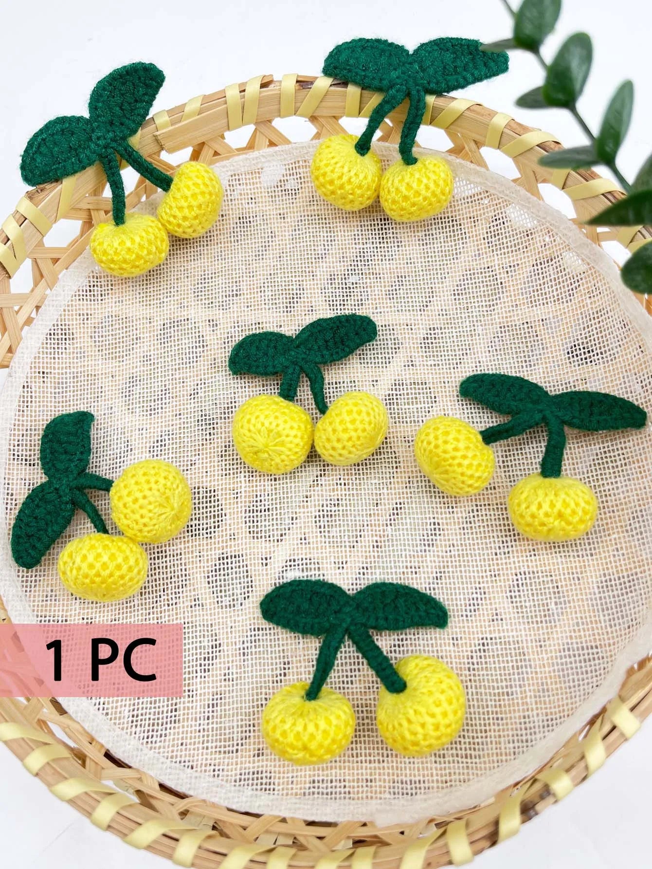 Knitted Cherry Fruit Brooch – Cute Bag & Clothing Pin DIY