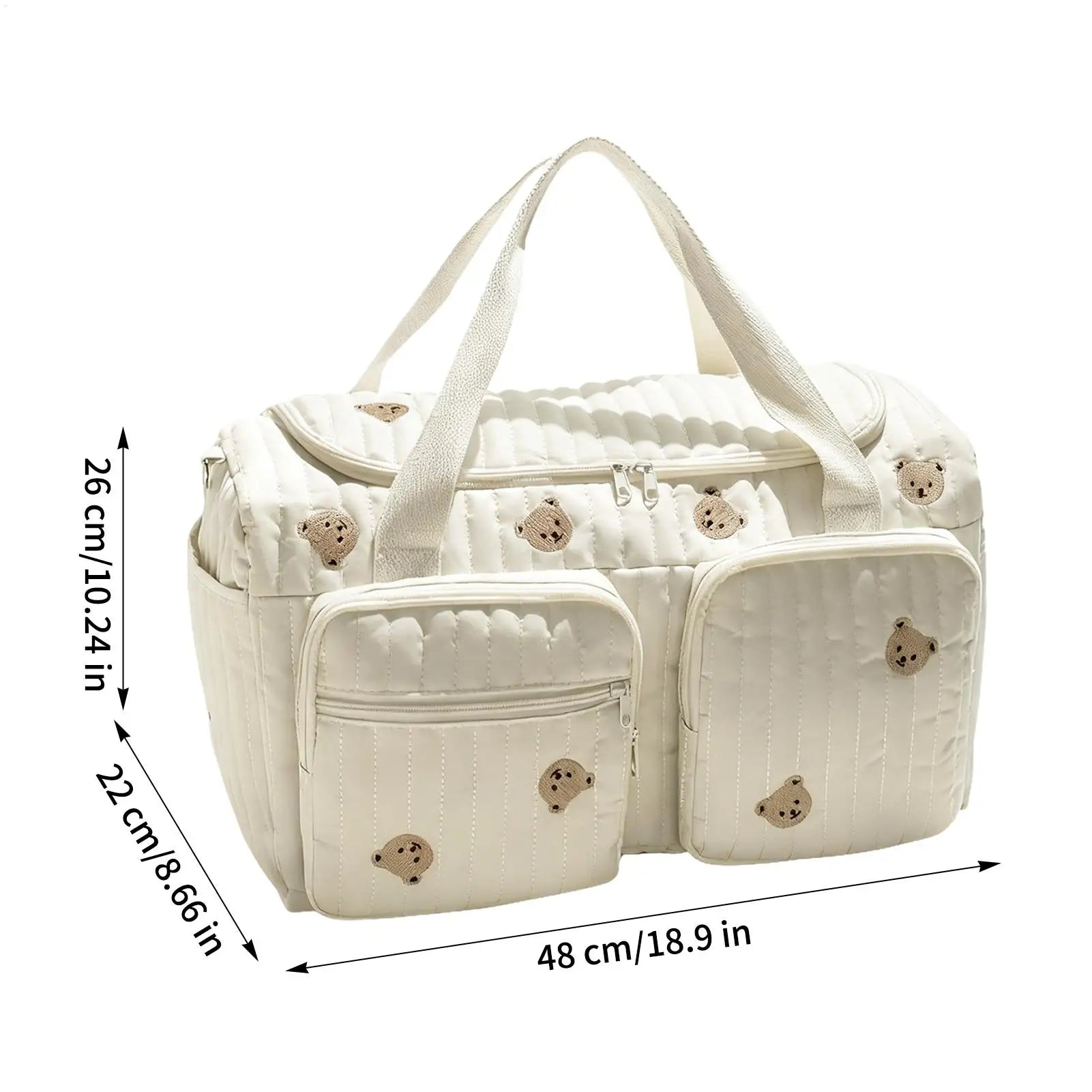 Diaper Bag For Travel Cartoon Bear Diaper Bag With Compartment Spacious Nappy Pouch momma Bag For Travel Camping Home Shopping Oasis Select