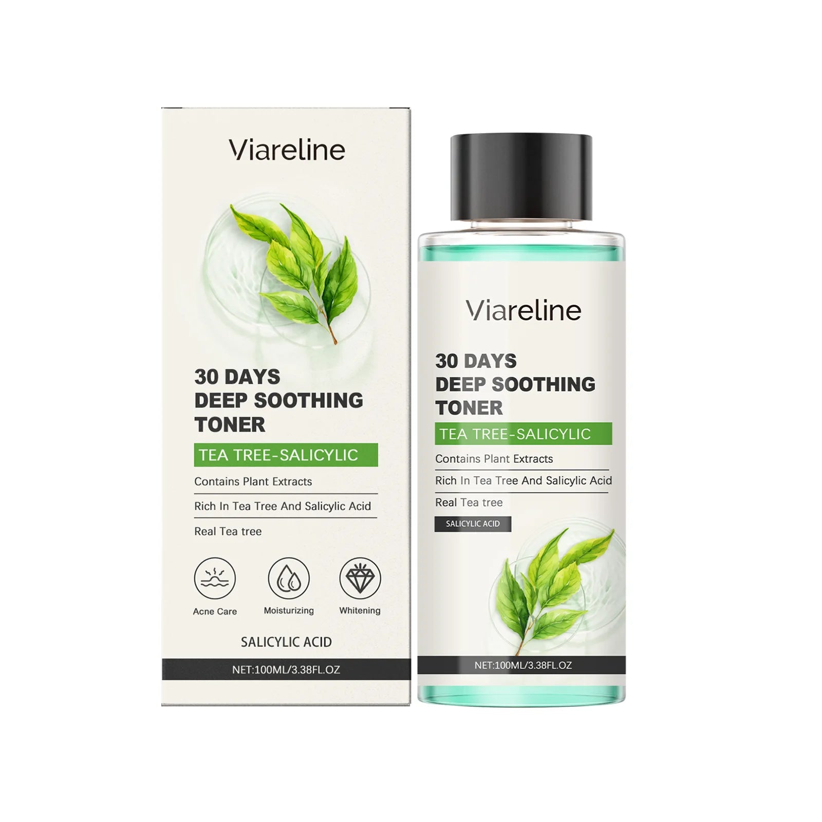 Viareline Salicylic Acid Face Care Set – 4-Piece Skin Kit